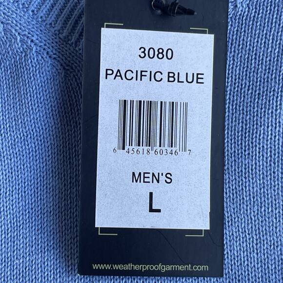 US Open Mens Sweater Large CBS Sports Blue Pullover V-neck Golf Cotton 2010 - Picture 5 of 13